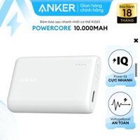 Pin Sạc Dự Phòng Anker PowerCore 10000mAh - A1263021 Trắng - Hàng Chính Hãng