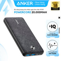 Pin sạc dự phòng ANKER PowerCore Metro Essential 20000 Hỗ Trợ Cổng Type-C In - A1268 - Hàng Chính Hãng - Màu đen Fabric
