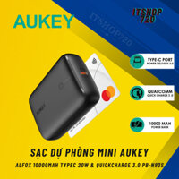 Pin sạc dự phòng AUKEY ALFOX 10000mAh TypeC 20W & Quickcharge 3.0 PB-N83S/ FB002 - ITSHOP720