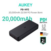 Pin sạc dự phòng AUKEY 20000mah Pb-N93 PD20W & QC3.0 &22.5W Output Type-C / USB A & Input Type-C hỗ trợ sạc nhanh