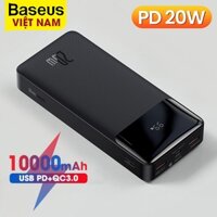 Pin sạc dự phòng Baseus dung lượng 10000mAh công suất 15W hoặc 20W, màn hình LED hiển thị, sạc nhanh QC, PD cho iPhone, Samsung, Xiaomi,....-Phân phối chính hãng tại Baseus Việt Nam