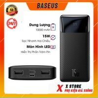 Pin sạc dự phòng Baseus dung lượng 10000mAh, công suất 15W sạc nhanh QC, PD, màn hình LED hiển thị