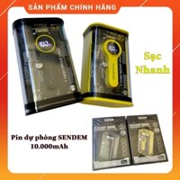 Pin Sạc Dự Phòng chính hãng SenDem PH30, dung lượng 10.000mAh, sạc nhanh 22.5W, gọn nhẹ.