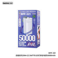 Pin sạc dự phòng có đèn Led REMAX Chinen Series PD20W+QC22.5W 50000mAh RPP-321