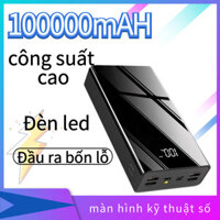 Pin Sạc Dự Phòng Dung Lượng Lớn 100000mAh Trữ Pin Nhiều Có đèn Pin Màn Hình Led Hiện Thị Phần Trăm