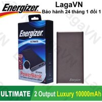 Pin sạc dự phòng Energizer 10000mAh Li-Po 2 cổng Output Luxury Leather - UE10009