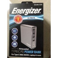 Pin Sạc Dự Phòng Energizer XP20001PDGY 20000mAh - Xám - Hàng Chính Hãng