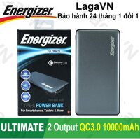 Pin sạc dự phòng Energizer 10000mAh 2 cổng Output Quick Charge 3.0 USB-C - UE10015CQ