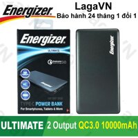 Pin sạc dự phòng Energizer 10000mAh 2 cổng Output Quick Charge 3.0 USB-C - UE10015CQ