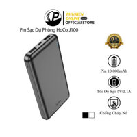 Pin Sạc Dự Phòng Hoco J100, Dung Lượng 10.000Mah, Đầu Ra 5V/2.1A, Vật Liệu Chống Cháy Nổ, Đèn LED Hiển Thị Nguồn Điện. .