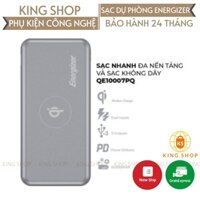 Pin Sạc Dự Phòng Không Dây ENERGIZER CHÍNH HÃNG QE10007PQ Dung Lượng 10000mAh| Bảo Hành 24 Tháng