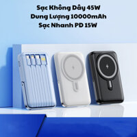 Pin sạc dự phòng không dây Iphone tích hợp sạc nhanh PD20W + QC22.5W nhiều cổng 10000mAh
