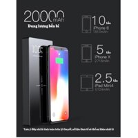 Pin sạc dự phòng kiêm sạc không dây gương 20000mah