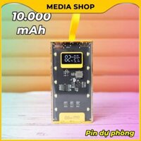 Pin Sạc Dự Phòng Mobile Power Bank 66W 10.000mAh (Đo Công Suất, Thiết Kế Trong Suốt) - Bảo Hành Lỗi 1 Đổi 1