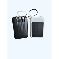 Pin Sạc Dự Phòng Năng Lượng Mặt Trời 10000mAh Linrui LR001 Tích Hợp Cáp Sạc, Có Đèn LED - Hàng Chính Hãng