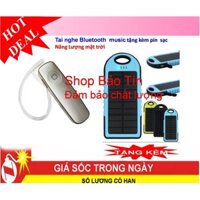Pin sạc dự phòng năng lượng mặt trời tặng kèm Tai ngh bluetooth Music  Xtot