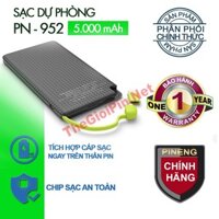 Pin Sạc Dự Phòng PINENG PN-952, Tích hợp 2 cổng sạc Micro USB và Lightning, Dung lượng 5000mAh