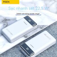 Pin Sạc Dự Phòng PISEN 20000 MAh Dung Lượng Lớn 22.5W Sạc Nhanh Hai Chiều PD Di Động Hiển Thị Kỹ Thuật Số