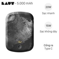 Pin sạc dự phòng Polymer 5000mAh không dây Magnetic Type C PD 20W LAUT Handy E33A