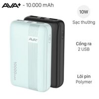 Pin sạc dự phòng Polymer 10000mAh 10W AVA+ DS808A
