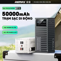 Pin sạc dự phòng Remax dung lượng pin lớn 50000 mAh RPP-161 Sạc Nhanh QC3.0 18W, 22.5W, PD27W, VOOC 2.0 hiển thị pin