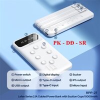 Pin Sạc Dự Phòng Remax RPP-27 10000 mAh Kèm Cáp 3 Đầu Kết Hợp Cao Su Hít Điện Thoại - Siêu Rẻ