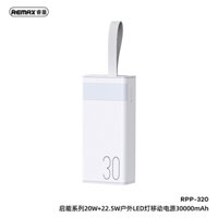 Pin sạc dự phòng sạc nhanh có đèn Led REMAX Chinen Series PD20W+QC22.5W 30000mAh RPP-320