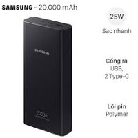 Pin sạc Dự phòng Samsung 20.000mAh EB-P5300 Type C PD Mới (Chính Hãng)