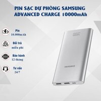 Pin sạc dự phòng Samsung ADVANCED CHARGE 10000mAh, Sạc Nhanh, Vỏ Nhôm Nguyên Khối, 2 Cổng Sạc USB