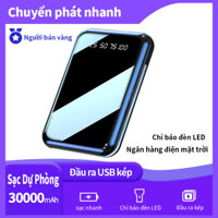 Pin sạc dự phòng Siêu mỏng Mini 30000mAh Pin 2 USB đầu ra cho điện thoại máy tính bảng