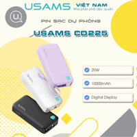 Pin Sạc Dự Phòng Tích Hợp Cáp Dây Rút IP USAMS CD225 10000mAh 20W (LED Display)