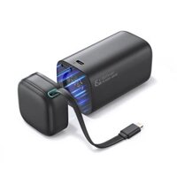 Pin sạc dự phòng USAMS US-CD217 PD45W Dual Output Fast Charging Power Bank With Lightning Magnetic Retractable Cable Module-XMF Series 18000mAh black ( 20KCD21701 )