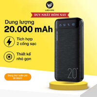 Pin sạc dự phòng WEKING WP163 tích hợp màn hình Led dung lượng 20000mAh nhiều màu sắc
