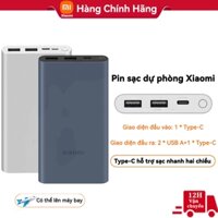 Pin sạc dự phòng Xiaomi 2 cổng usb-A 1 cổng type C Dung lượng 10000 mAh | Công suất 22.5W | Hỗ trợ sạc nhanh