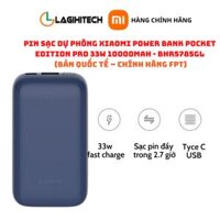 Pin Sạc Dự Phòng Xiaomi Power Bank Pocket Edition Pro 33W 10000mAh  22.5W 10000mAh Bản Quốc Tế  Hàng Chính Hãng FPT -  Xiaomi 33W Blue