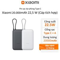 Pin sạc dự phòng Xiaomi 20000mAh 22,5W (Cáp Type-C tích hợp)