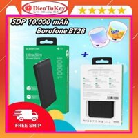 Pin Sạc Dự Phòng 10000mAh/20000mAh BOROFONE BT28 Cổng USB Kép Thiết Kế Nhỏ Gọn Tiện Lợi Cho Xiaomi Samsung iPhone