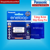 Pin Sạc Eneloop Panasonic AAA 800mAh Vỉ 2 Viên Chính Hãng - Tặng Kèm Hộp Đựng Pin Eneloop Xanh