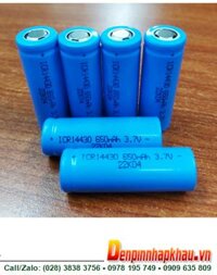 Pin sạc ICR14430, Pin sạc 3.7v Lithium Li-ion ICR14430 (650mAh 3.7v), Cell pin đầu bằng chính hãng