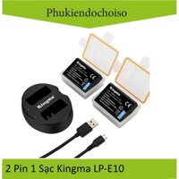 Pin sạc Kingma cho Canon LP-E10 + Hộp đựng Pin, Thẻ nhớ