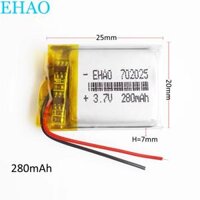 Pin sạc lithium polymer EHAO 702025 3.7V 280mAh dành cho thiết bị định vị GPS, cầm tay, Mp3, Mp4, Mp5, GPS và Bluetooth