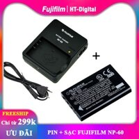 Pin + sạc máy ảnh Fujifilm NP-60 (Bảo hành 6 tháng)