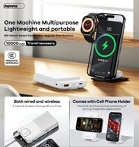 Pin sạc nhanh không dây 22.5w 5in1 REMAX RPP-D3 10.000mAh chính hãng (sạc điện thoại, airpods, đồng hồ apple watch,...) [BH 1 năm]