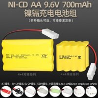 Pin sạc NiCd 9.6V 700mAh AA5, 300 chu kỳ, pin cho đồ chơi điều khiển từ xa