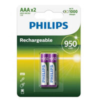 Pin sạc NiMH AA Philips R03B2A9597 950 mAh vỉ 2 viên