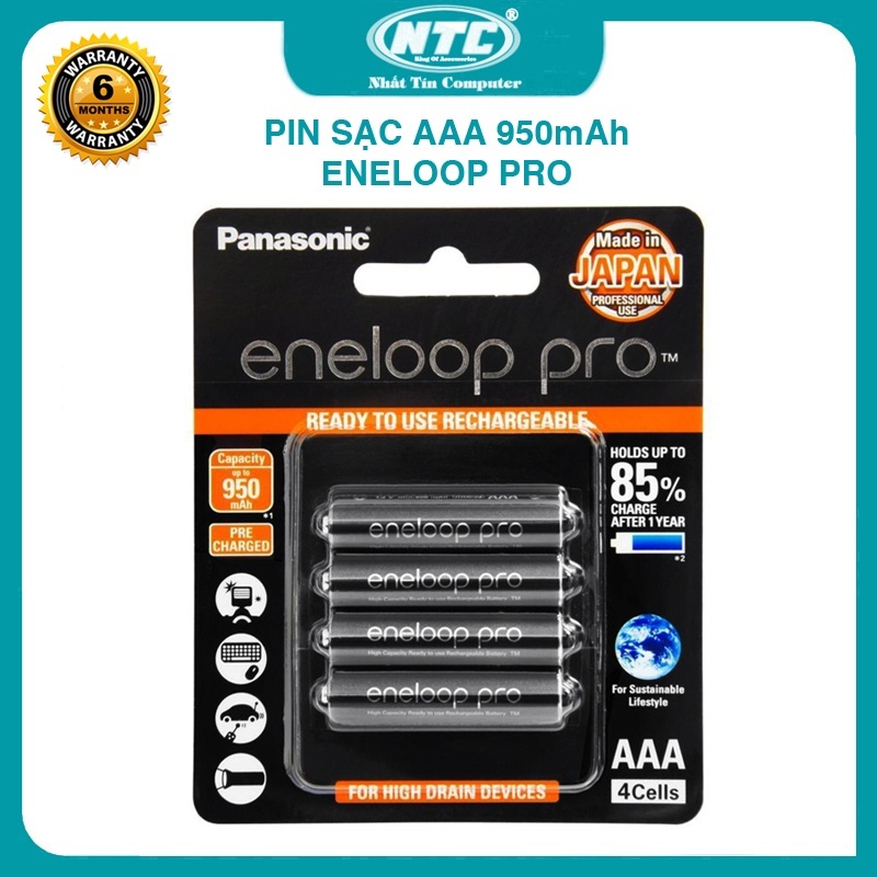 Pin sạc Panasonic Eneloop (4v AAA) BK-4HCCE/4BV