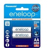 Pin sạc Panasonic Eneloop AA 2000mah BK-3MCCE2BT2 (Vỉ 2 viên) Chính hãng Xuất xứ Nhật Bản dùng cho micro, máy ảnh