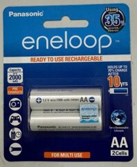 Pin sạc Panasonic Eneloop AA BK-3MCCE/2BT Rechargeable Ni-MH Battery
