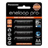 Pin sạc Panasonic Eneloop AA 2550mah BK-3HCCE4BT5 Vỉ 4 viên Đen - Hàng chính hãng - Vỉ 4 viên AA