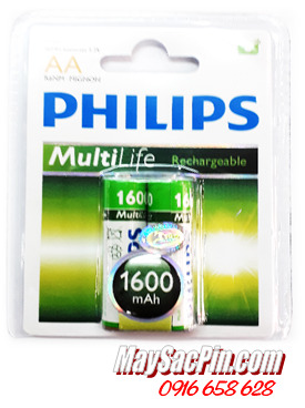 Pin Sạc Philips NiMH AA 1600mAh R6B2A160